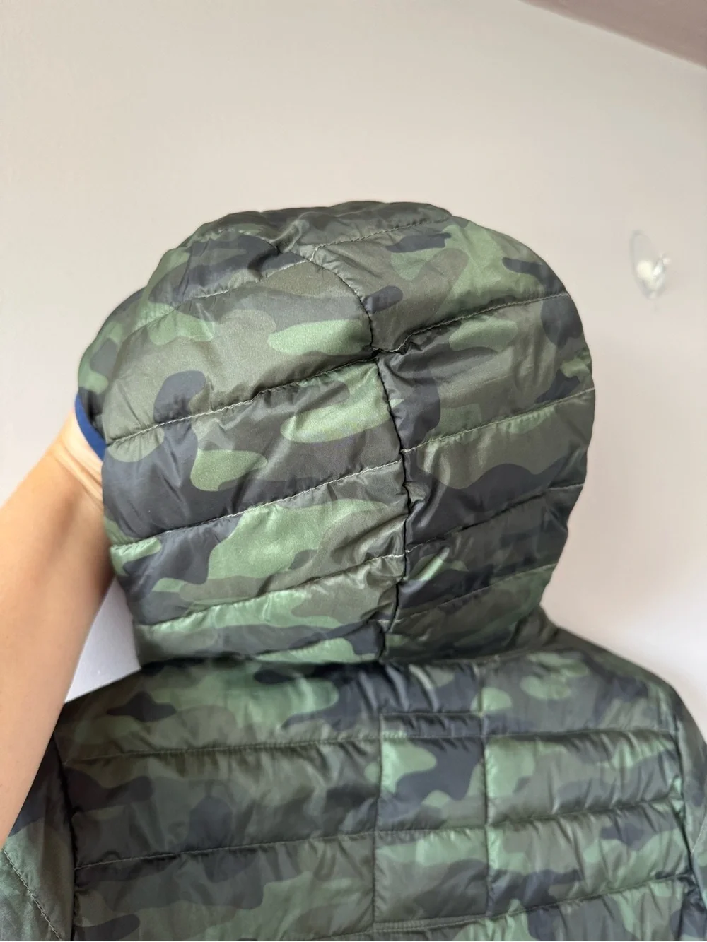 Gap Boys Green Camouflage Transition Lightweight Puffer Coat Jacket Size Large